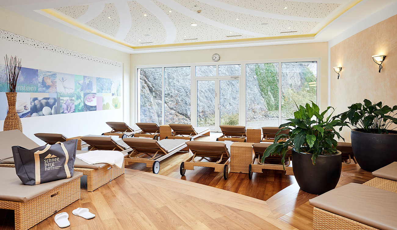 Ruheliegen im Wellnessbereich