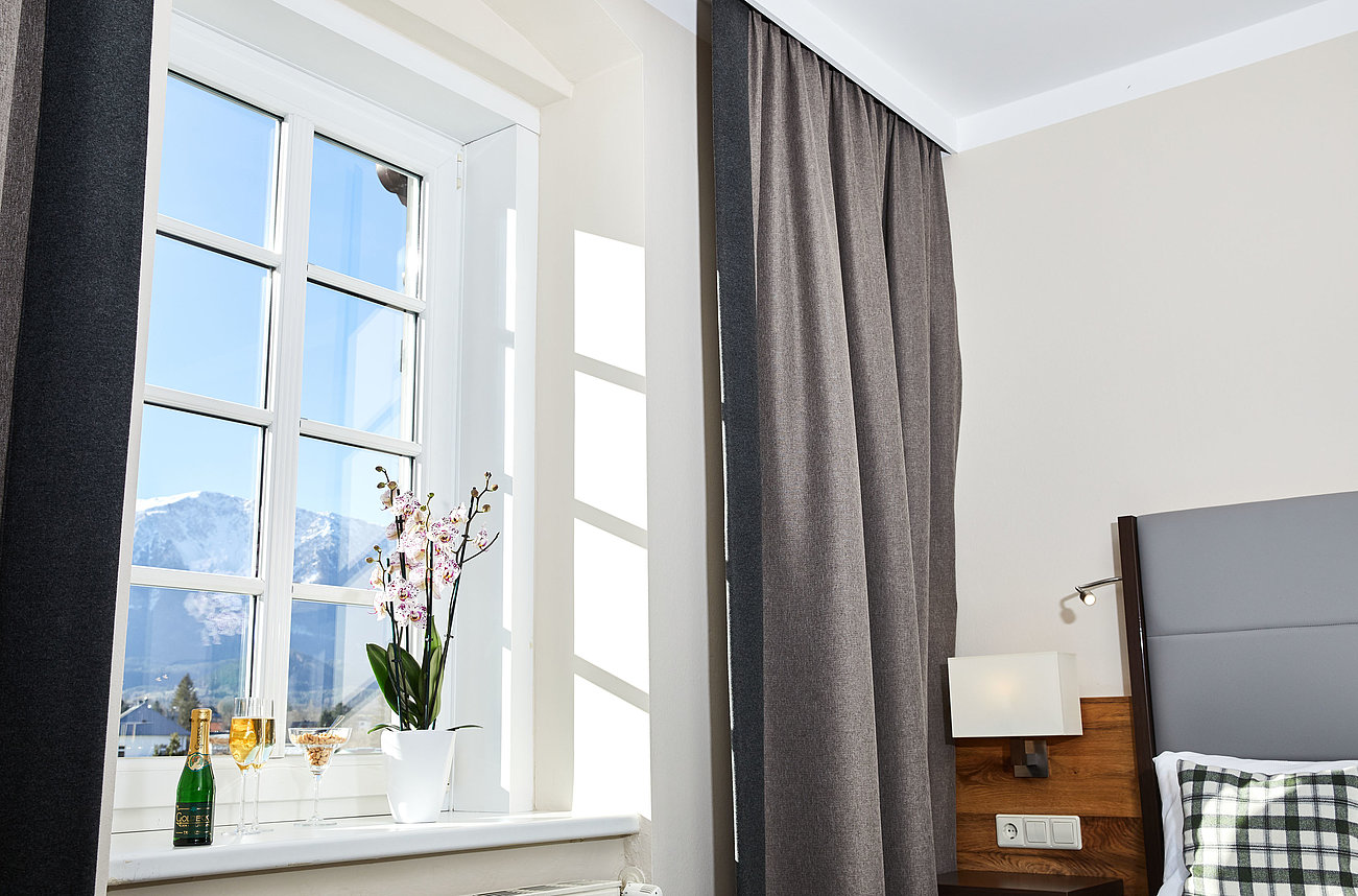 Aussicht auf den Schneeberg vom Doppelzimmer Classic