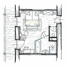 Skizze Parkzimmer Deluxe