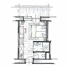 Skizze Doppelzimmer Classic